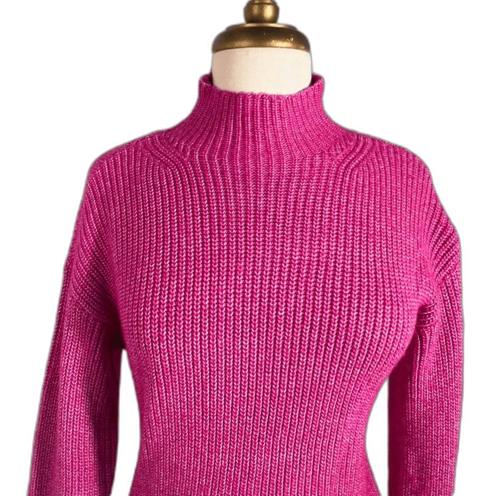 St. Johns Bay Sweaters Petite S Raspberry Cottagecore Coquette Sweater - Picture 4 of 5